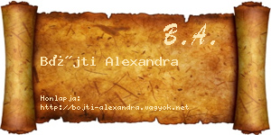Bőjti Alexandra névjegykártya
