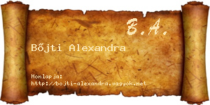 Bőjti Alexandra névjegykártya
